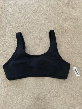 Old Navy Black Scoop Neck Sports Bra